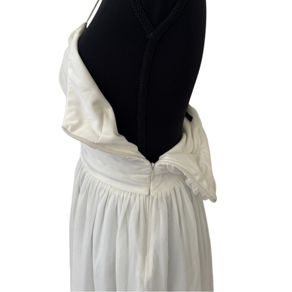 Zara Trafaluc Strapless Halter Style Mini Short Flowy‎ Dress, Off White, M - Picture 5 of 14